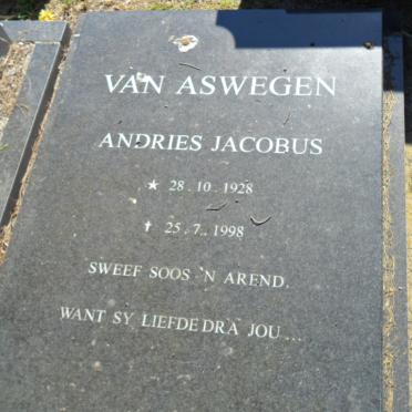 ASWEGEN Andries Jacobus, van 1928-1998