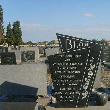 BLOM Petrus Jacobus Gerhardus 1928-1974 &amp; Elizabeth Susanna 1932-1980