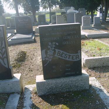 BESTER Christina Geretta 1907-1968