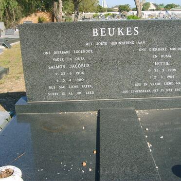 BEUKES Salmon Jacobus 1906-1980 &amp; Lettie 1908-1984