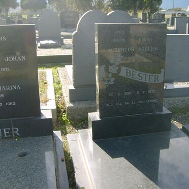 BESTER Albertus Willem 1950-1972