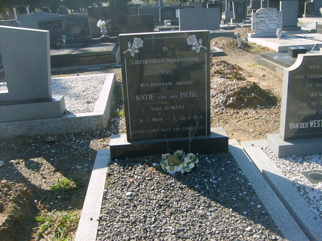 BERG Katie, van den nee DUMAS 1904-1979