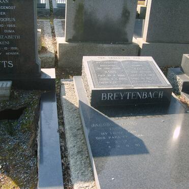 BREYTENBACH Hans 1886-1966 &amp; Liza MEYER 1891-1971 :: JORDAAN Jacobus Louis 1921-1991