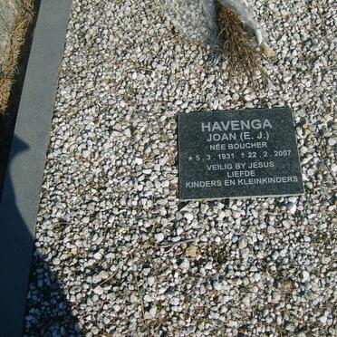 HAVENGA E.J. nee BOUCHER 1931-2007