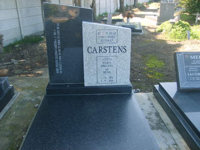CARSTENS Aletta Maria Johanna 1921-2001