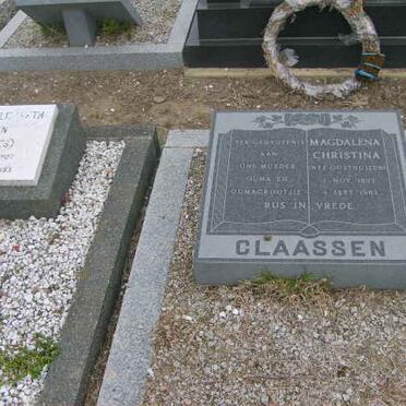 CLAASSEN Magdalena Christina nee OOSTHUIZEN 1892-1983