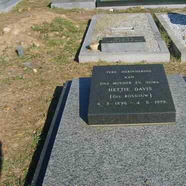 DAVIS Hettie nee ROSSOUW 1896-1979