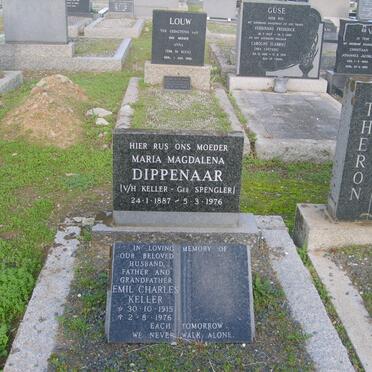 DIPPENAAR Maria Magdalena previously KELLER nee SPENGLER 1887-1976 :: KELLER Emil Charles 1915-1976