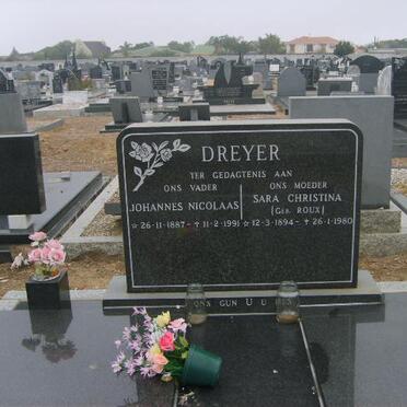 DREYER Johannes Nicolaas 1887-1991 &amp; Sara Christina ROUX 1894-1980
