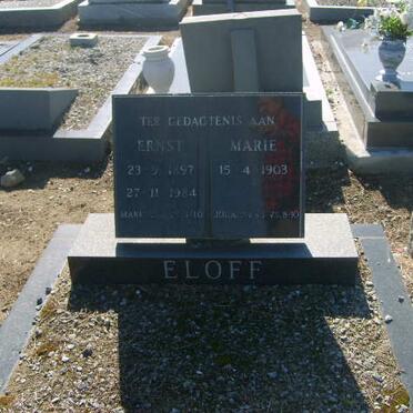 ELOFF Ernst 1897-1984 &amp; Marie 1903-