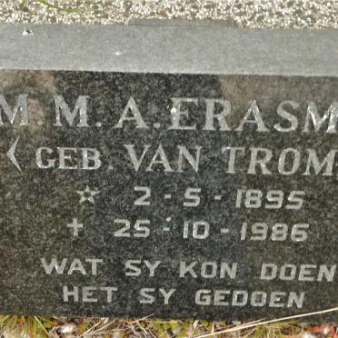 ERASMUS M.M.A. nee VAN TROMP 1895-1986