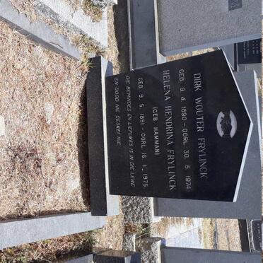 FRYLINCK Dirk Wouter 1890-1974 &amp; Helena Hendrina HAMMAN 1891-1975