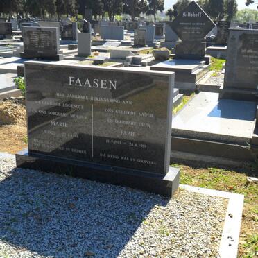 FAASEN Japie 1913-1999 &amp; Marie 1922-1998
