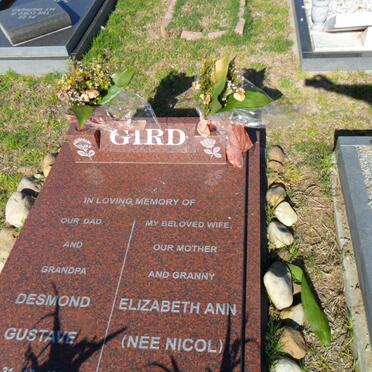 GIRD Desmond Gustave &amp; Elizabeth Ann NICOL