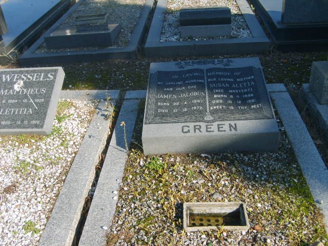 GREEN James Jacobus 1897-1972 & Susan Aletta MOSTERT 1898-1981