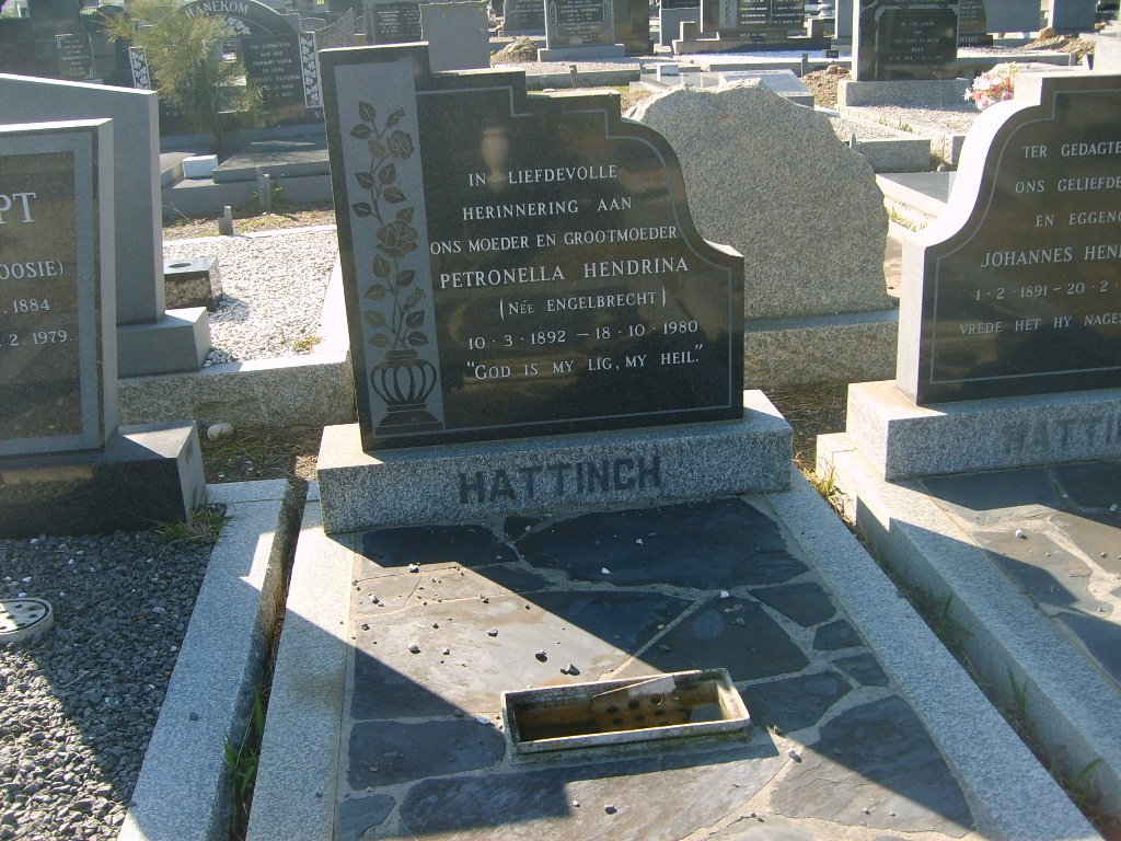 HATTINGH Petronella Hendrina nee ENGELBRECHT 1892-1980
