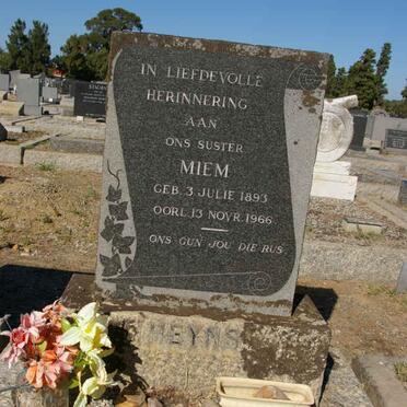 HEYNS Miem 1893-1966