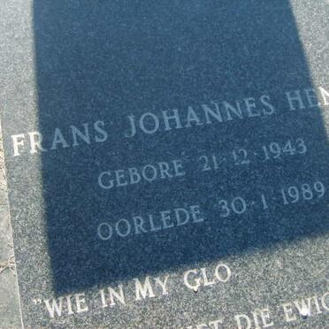 HENN Frans Johannes 1943-1989