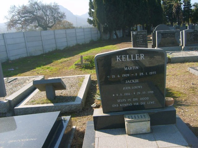 KELLER Martin 1909-1977 &amp; Jackie LOUW 1916-1998