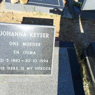 KEYSER Johanna 1892-1994