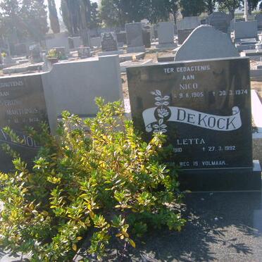KOCK Nico, de 1905-1974 &amp; Letta 1910-1992