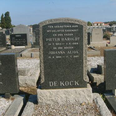 KOCK Pieter Haroldt, de 1893-1968 &amp; Johanna Alida  1895-1980