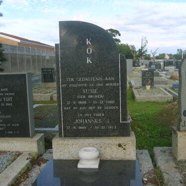 KOK Johannes J. 1889-1973 &amp; Susie BRUWER 1888-1962