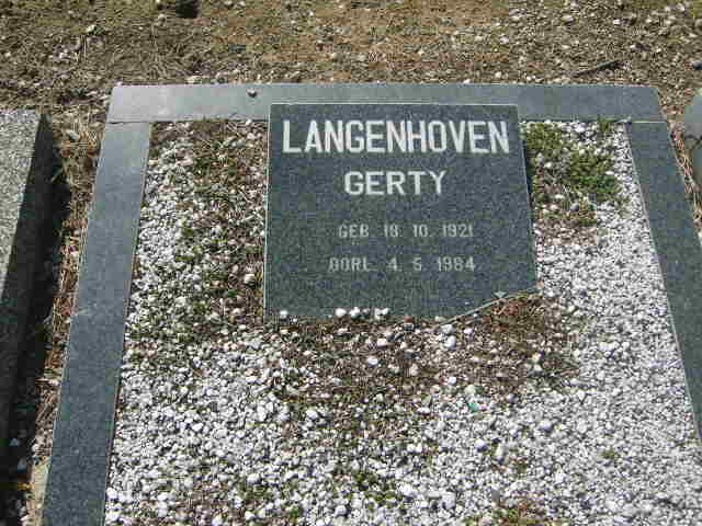 LANGENHOVEN Gerty 1921-1984