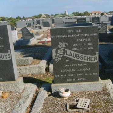 LAUBSCHER Joseph S. 1897-1970 &amp; Cornelia Johanna  1898-1971