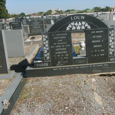 LOUW Gottlieb Johannes 1913-1978 &amp; Helena J. 1918-1989