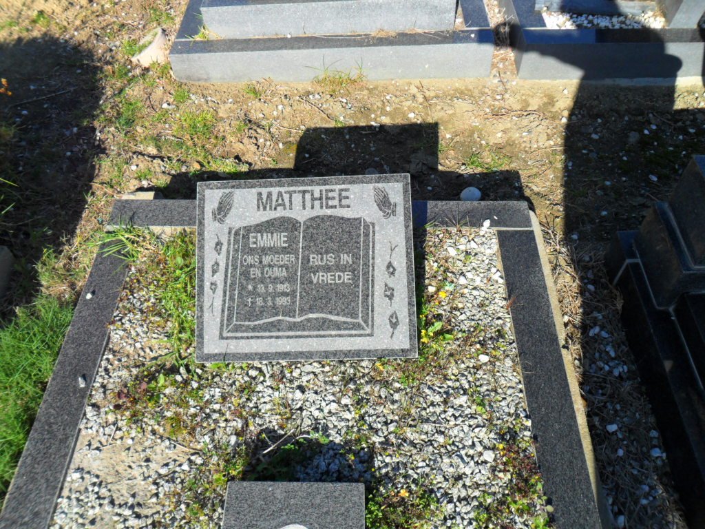 MATTHEE Emmie 1913-1993