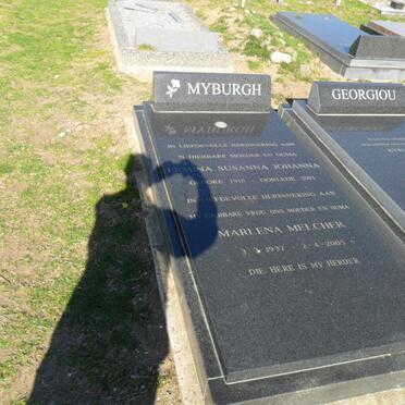 MYBURGH Ermina Susanna Johanna 1910-2001 :: MELCHER Marlena 1937-2005