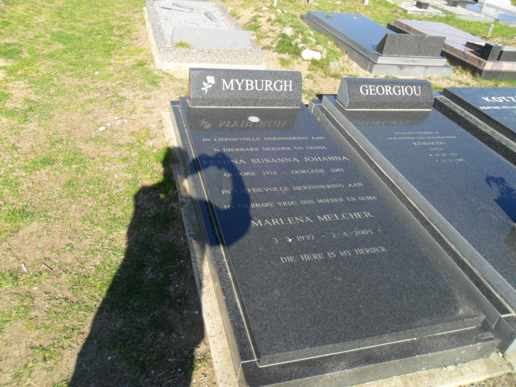 MYBURGH Ermina Susanna Johanna 1910-2001 :: MELCHER Marlena 1937-2005