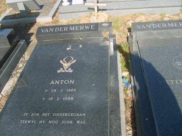 MERWE Anton, van der 1965-1988