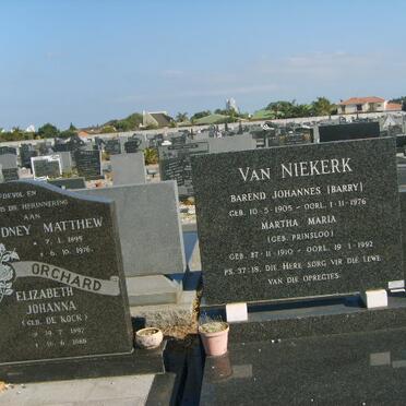 NIEKERK Barend Johannes, van 1905-1976 &amp; Martha Maria PRINSLOO 1910-1992