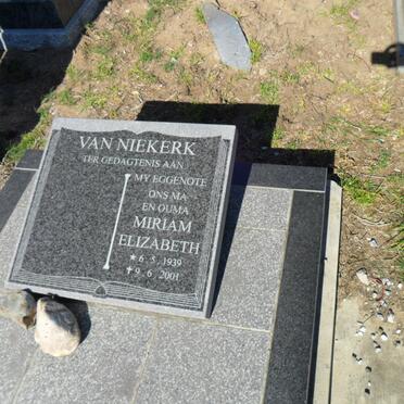 NIEKERK Miriam Elizabeth, van 1939-2004