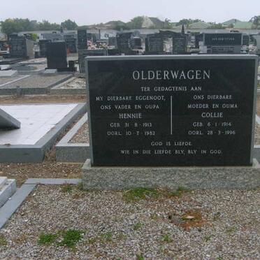 OLDERWAGEN Hennie 1913-1982 &amp; Collie 1914-1996