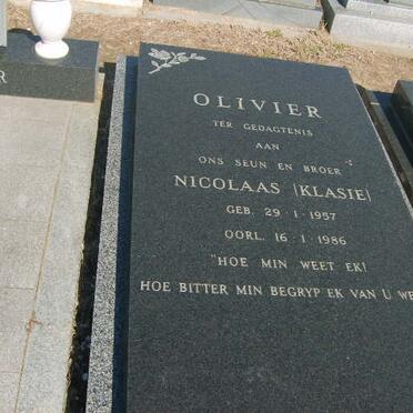 OLIVIER Nicolaas 1957-1986