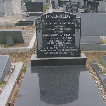 O'KENNEDY John Nicolas Francis 1895-1979 &amp; Maria Magdalena BESTER 1900-1990