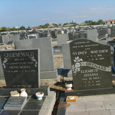 ORCHARD Sydney Matthew 1895-1976 &amp; Elizabeth Johanna DE KOCK 1897-1985