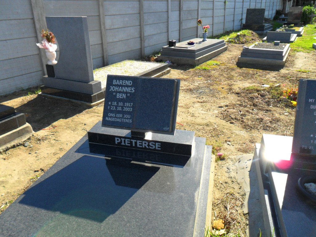 PIETERSE Barend Johannes 1917-2003