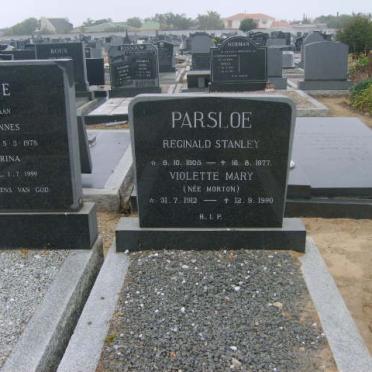 PARSLOE Reginald Stanley 1905-1977 &amp; Violette Mary MORTON 1912-1990