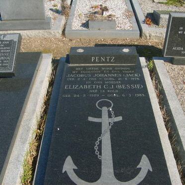 PENTZ Jacobus Johannes &amp; Elizabeth C.J. LE ROUX 1929-1983