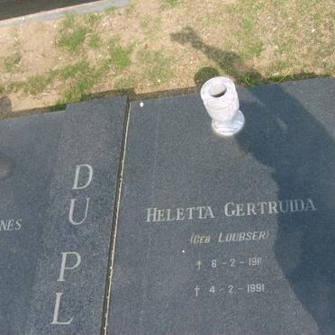 PLESSIS Heletta Gertruida, du nee LOUBSER 1911-1991