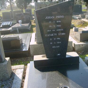 PRINS Johan 1896-1967 &amp; Elizabeth STORM 1906-1974