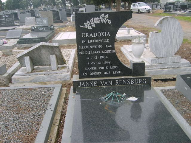 RENSBURG Cradoxia, Janse van 1904-1982