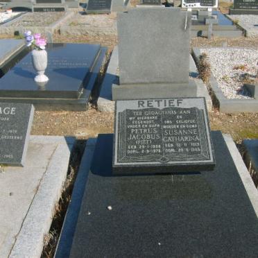 RETIEF Petrus Jacobus 1908-1978 &amp; Susanne Catharina 1913-1985