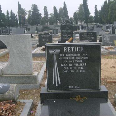 RETIEF Izak De Villiers 1927-1981