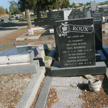 ROUX Paul Rousseau 1910-1974 &amp; Marina Susanna 1912-1999