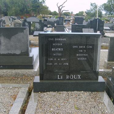 ROUX Beatrix, le nee KOTZE 1895-1976